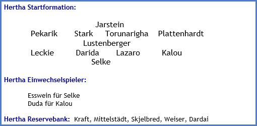 Februar 2018 - Mannschaftsaufstellung - FC Bayern München - Hertha BSC - 0:0