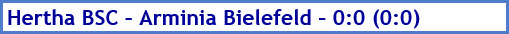 Hertha BSC - Arminia Bielefeld - 0:0 (0:0) - Spielergebnis - Mai - 2021
