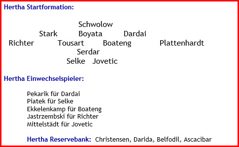 Hertha BSC - SC Freiburg - 1:2 (0:1) - Mannschaftsaufstellung - Oktober - 2021