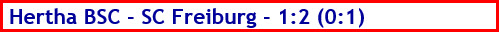 Hertha BSC - SC Freiburg - 1:2 (0:1) - Spielergebnis - Oktober - 2021