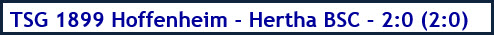 TSG 1899 Hoffenheim - Hertha BSC - 2:0 (2:0) - Spielergebnis - November - 2021