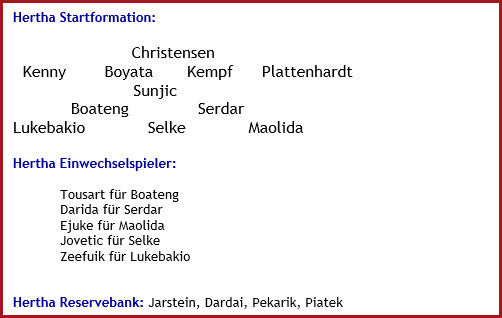 Eintracht Braunschweig – Hertha BSC – 2:2 (0:2) n.V. 4:4 n.E. 6:5 - Mannschaftsaufstellung - Juli - 2022