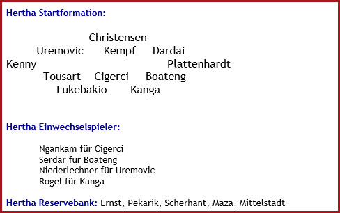 SC Freiburg - Hertha BSC - 1:1 (0:0) - Mannschaftsaufstellung - April - 2023