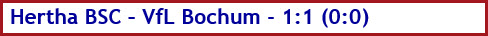 Hertha BSC – VfL Bochum - 1:1 (0:0) - Spielergebnis - Mai - 2023