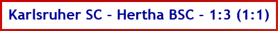 Karlsruher SC - Hertha BSC - 1:3 (1:1) - Spielergebnis - Oktober - 2024