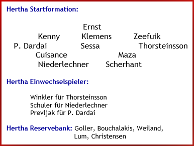 SV Darmstadt 98 - Hertha BSC – 3:1 (1:1) - Mannschaftsaufstellung - November - 2024