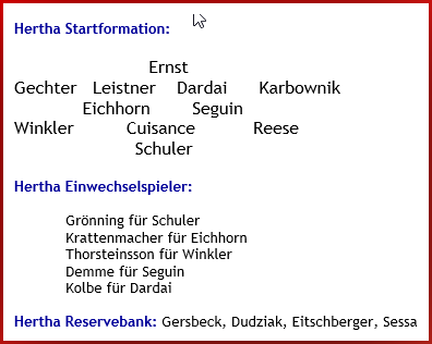 Hertha BSC – Fortuna Düsseldorf - 1:0 (0:0) - Mannschaftsaufstellung - Oktober - 2025 Hertha BSC – Fortuna Düsseldorf - 1:0 (0:0) - Mannschaftsaufstellung - Oktober - 2025