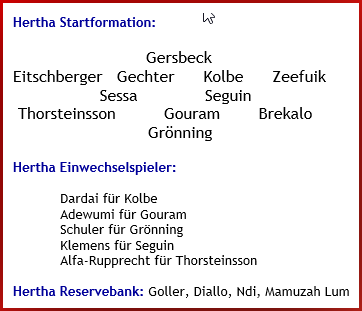 1. FC Saarbrücken - Hertha BSC – 2:4 i.E. 1:1 1:1 (0:0) - Mannschaftsaufstellung - August - 2026 1. FC Saarbrücken - Hertha BSC – 2:4 i.E. 1:1 1:1 (0:0) - Mannschaftsaufstellung - August - 2026