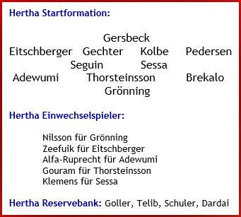 Dynamo Dresden – Hertha BSC – 1:2 (1:1) - Mannschaftsaufstellung - September - 2026
