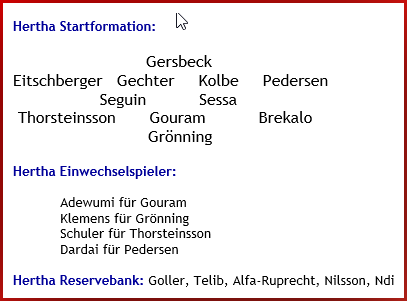 Hertha BSC – 1. FC Magdeburg - 2:1 (1:1) - Mannschaftsaufstellung - September - 2026 Hertha BSC – 1. FC Magdeburg - 2:1 (1:1) - Mannschaftsaufstellung - September - 2026
